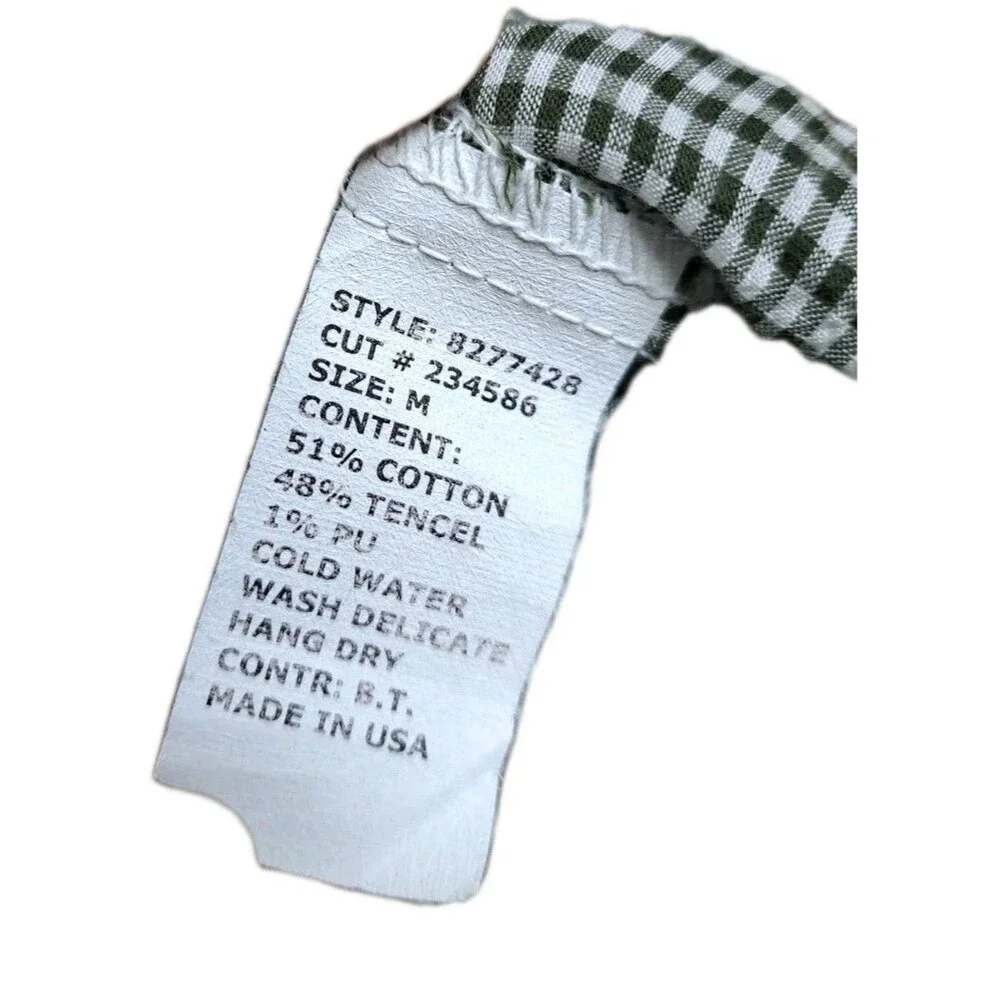 CUT LOOSE Stonewall Top Women Size M Check Crinkle Tencel Cowl Neck Pullover - Picture 5 of 7